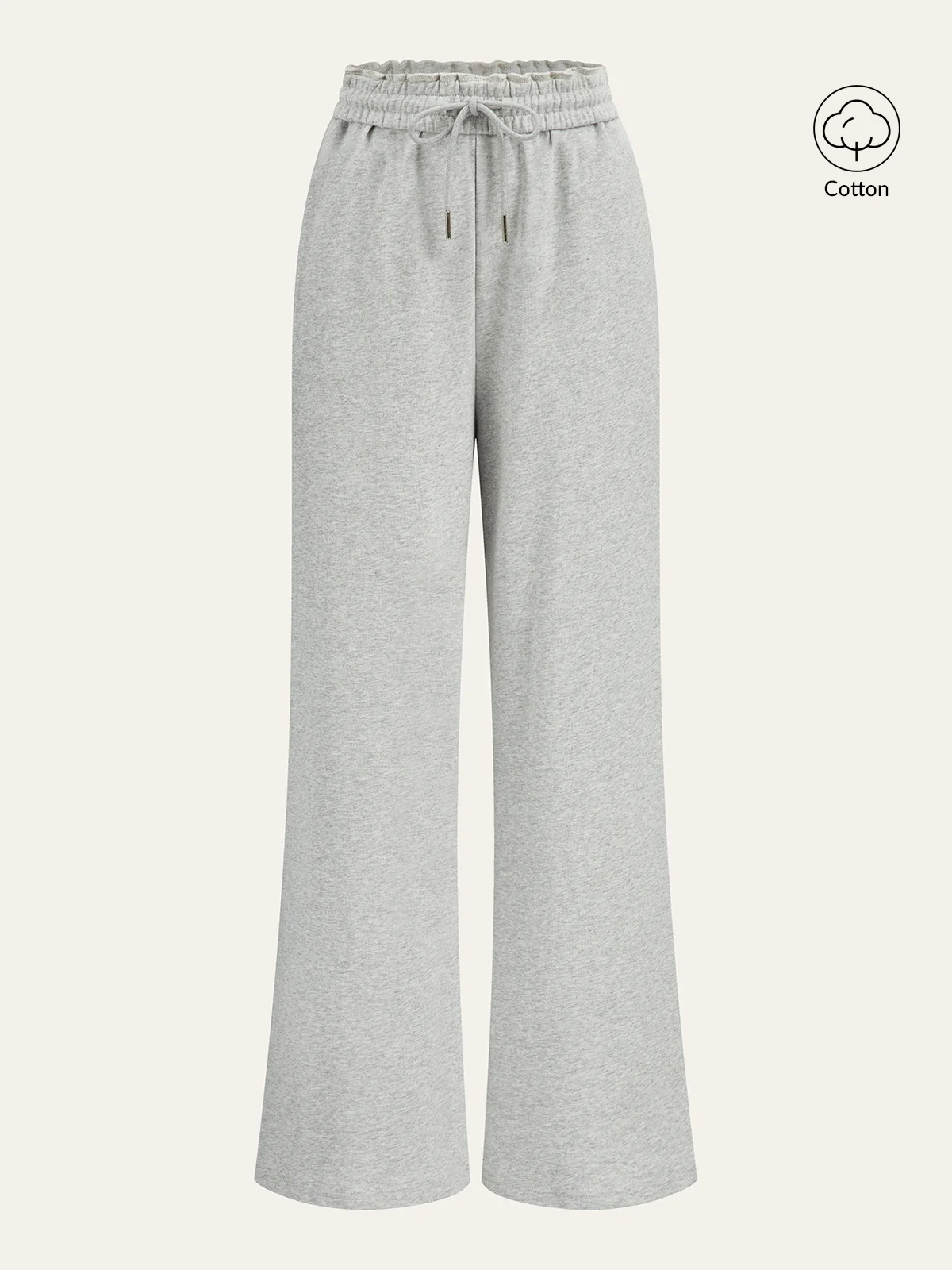 Cotton Blend Straight-Leg Sweatpants - Wholesalesil