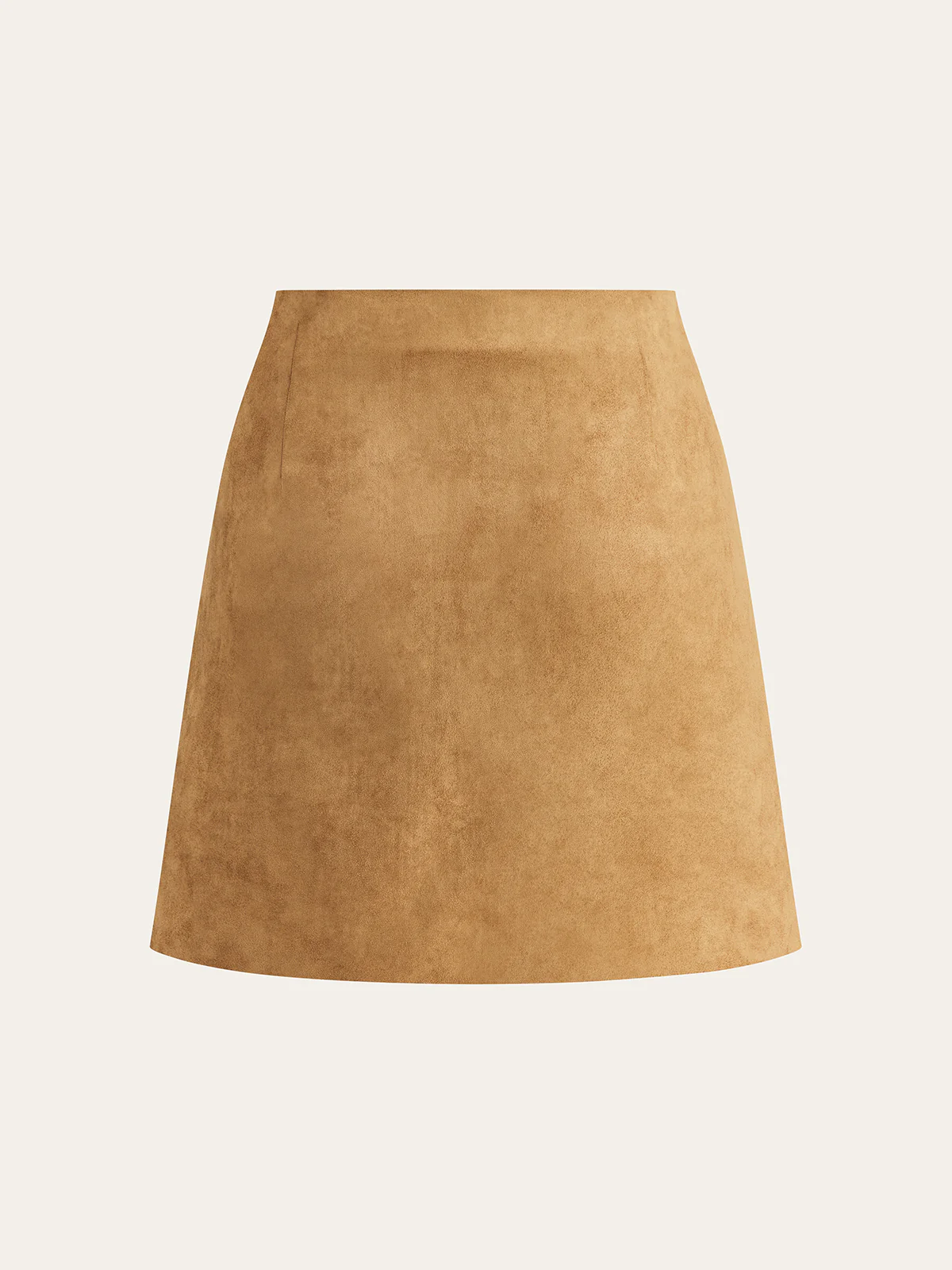 Print Suede Effect Button Mini Skirt - Wholesalesil
