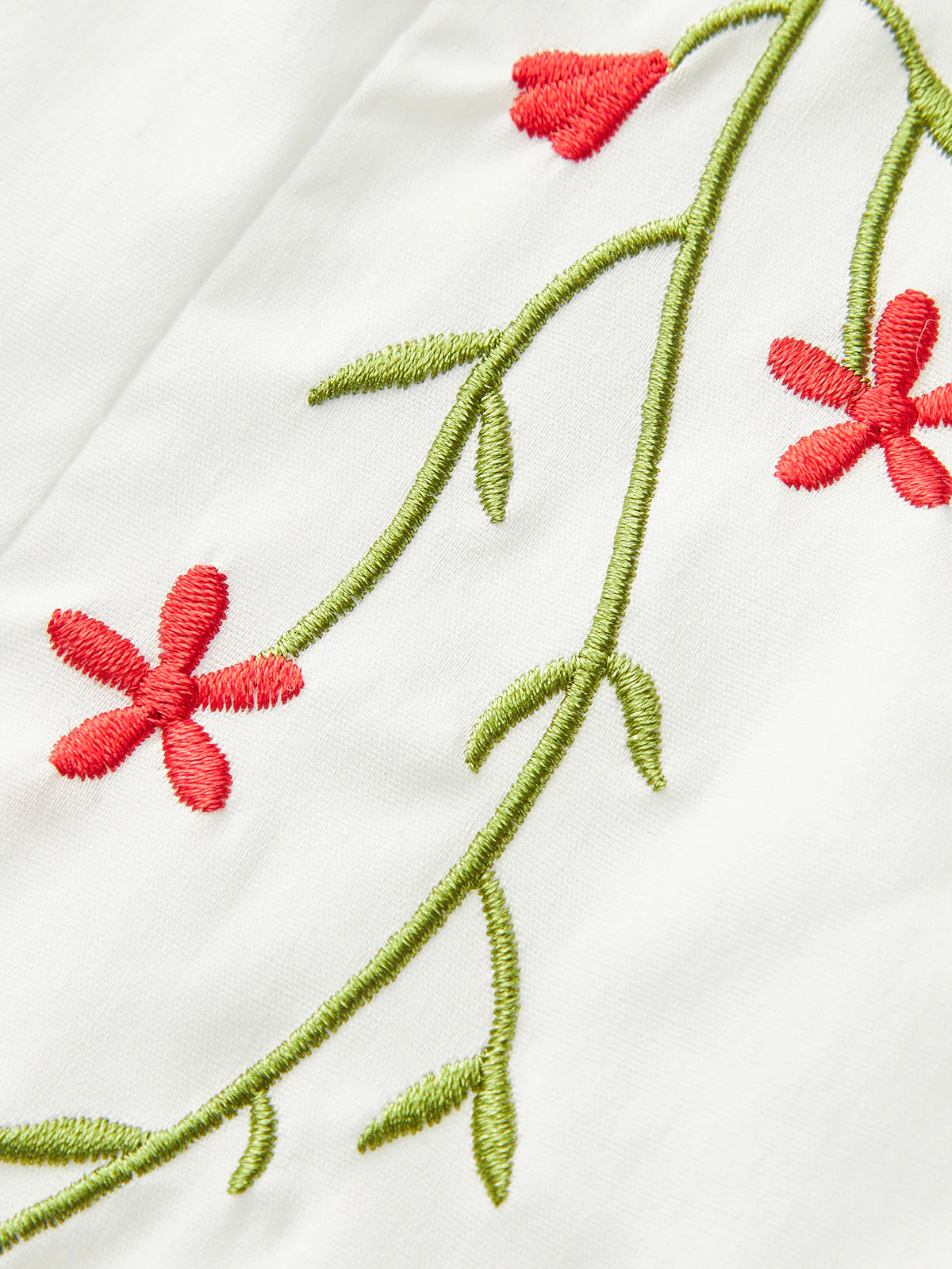 Embroidered Floral Mini Dress with Front Buttons - Wholesalesil