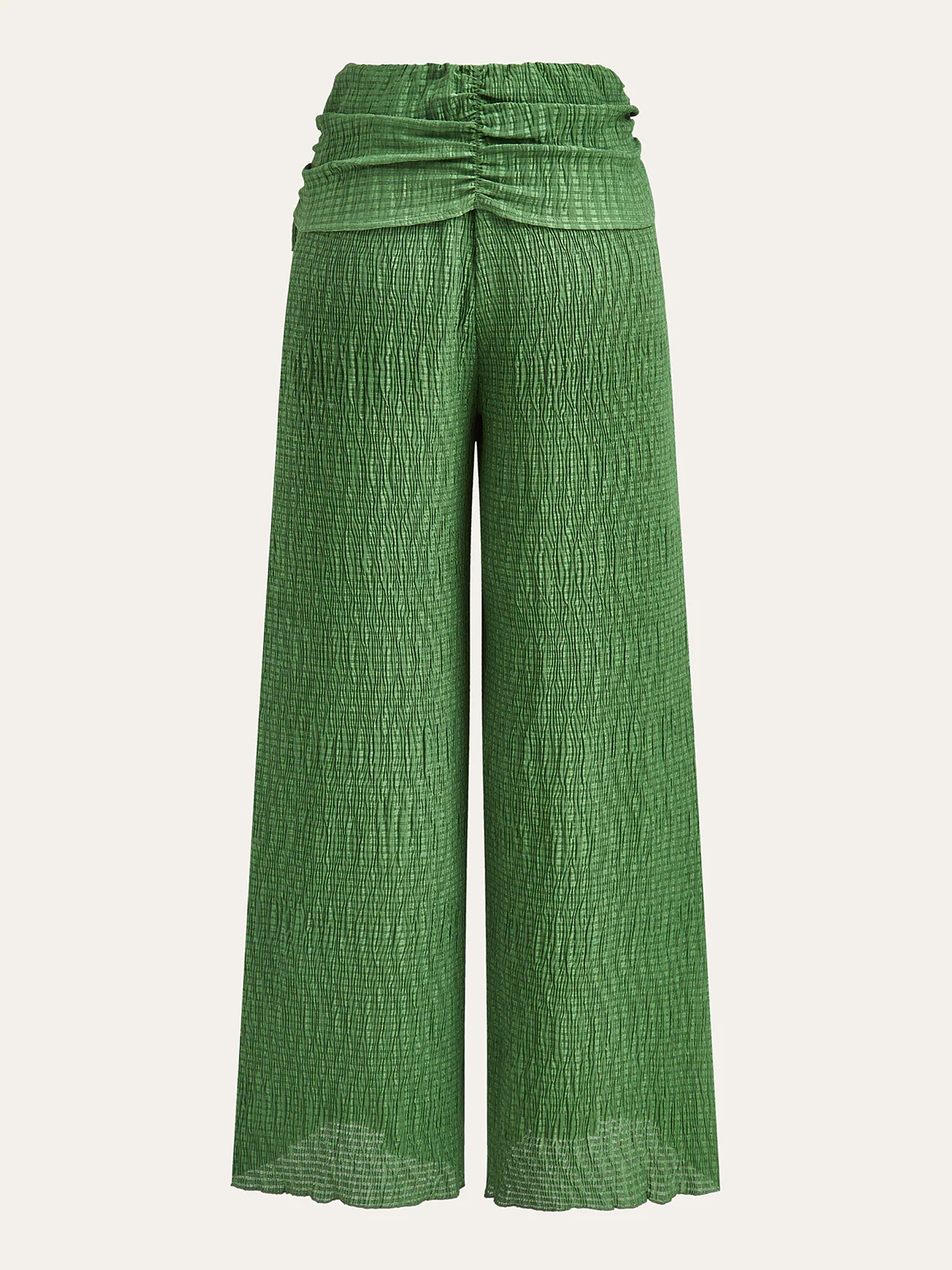 Wide-Leg Pants with Textured Pattern - Wholesalesil