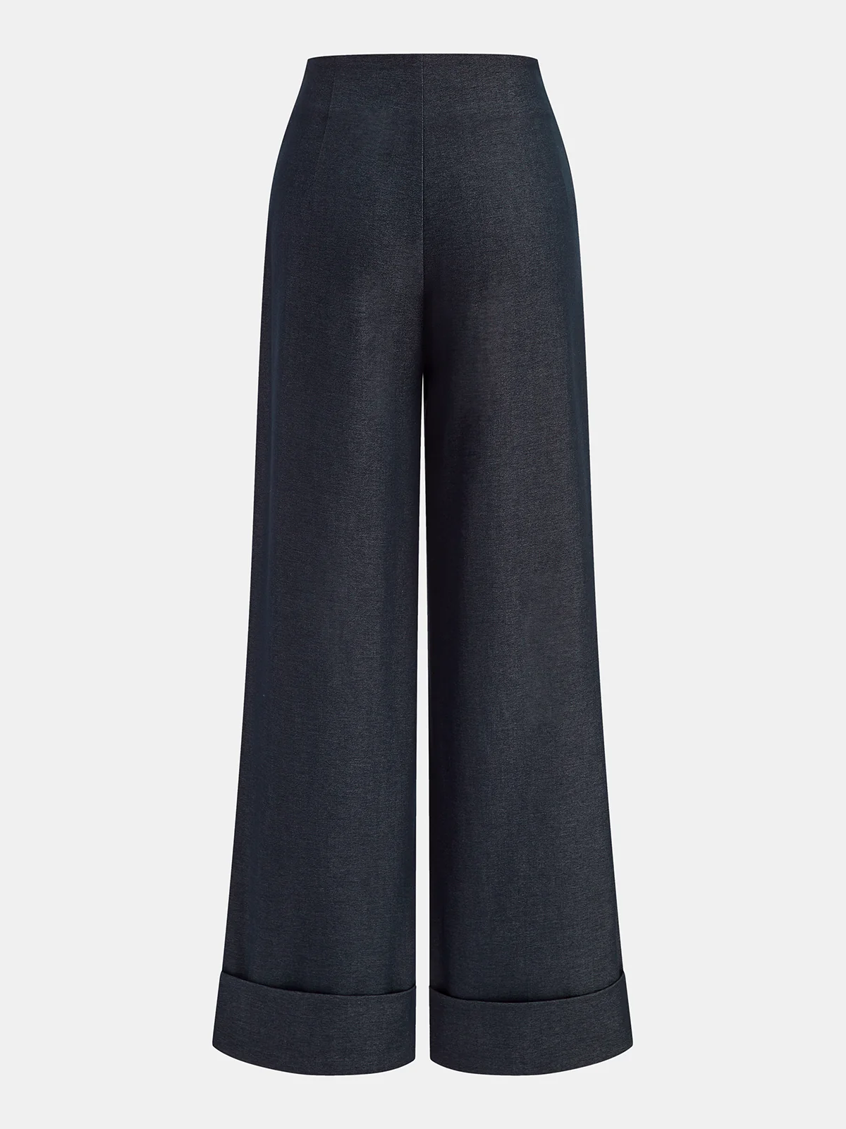 Metal Detail Mid-Waist Cuffed pants - Wholesalesil