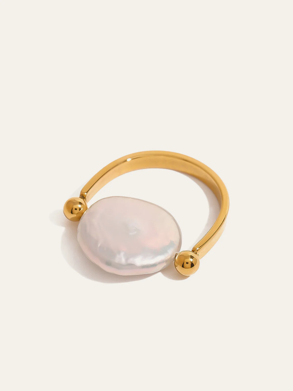 Reversible Baroque Pearl Ring - Wholesalesil