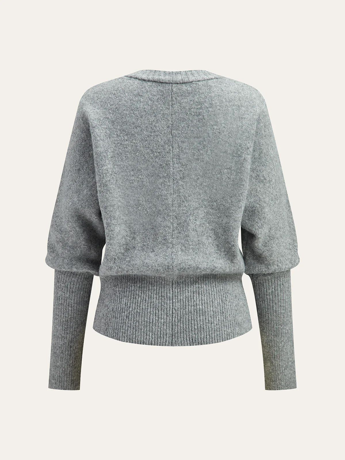 Metal Button Wool Blend Cardigan - Wholesalesil