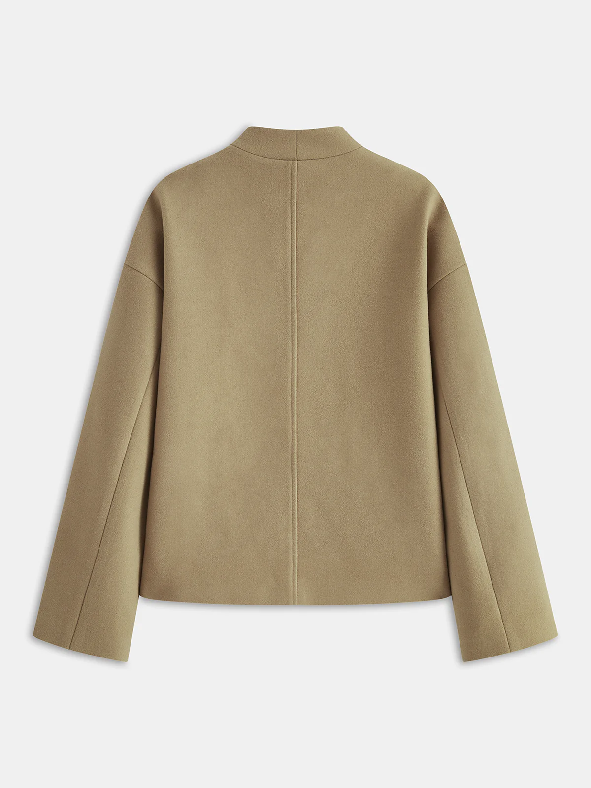 Asymmertrical Button Down Wool-blend Coat - Wholesalesil