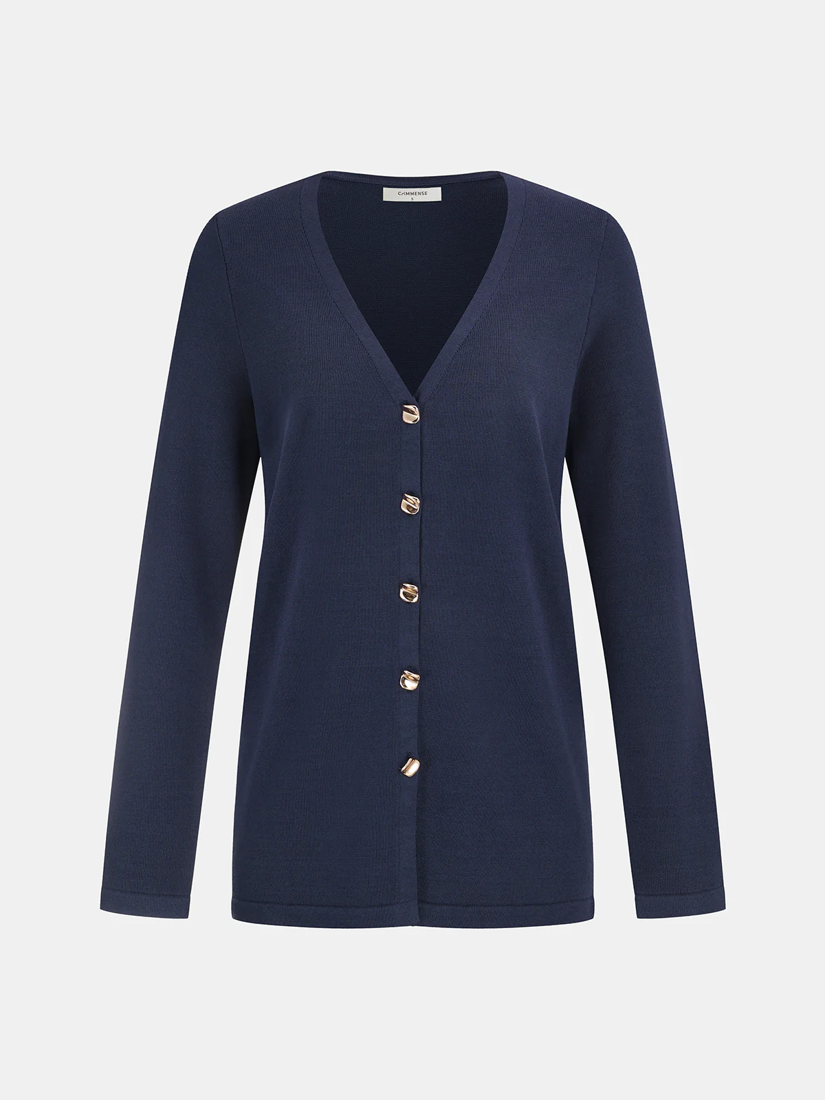 Knit V-Neck Cardigan and Slit Pants Set - Wholesalesil