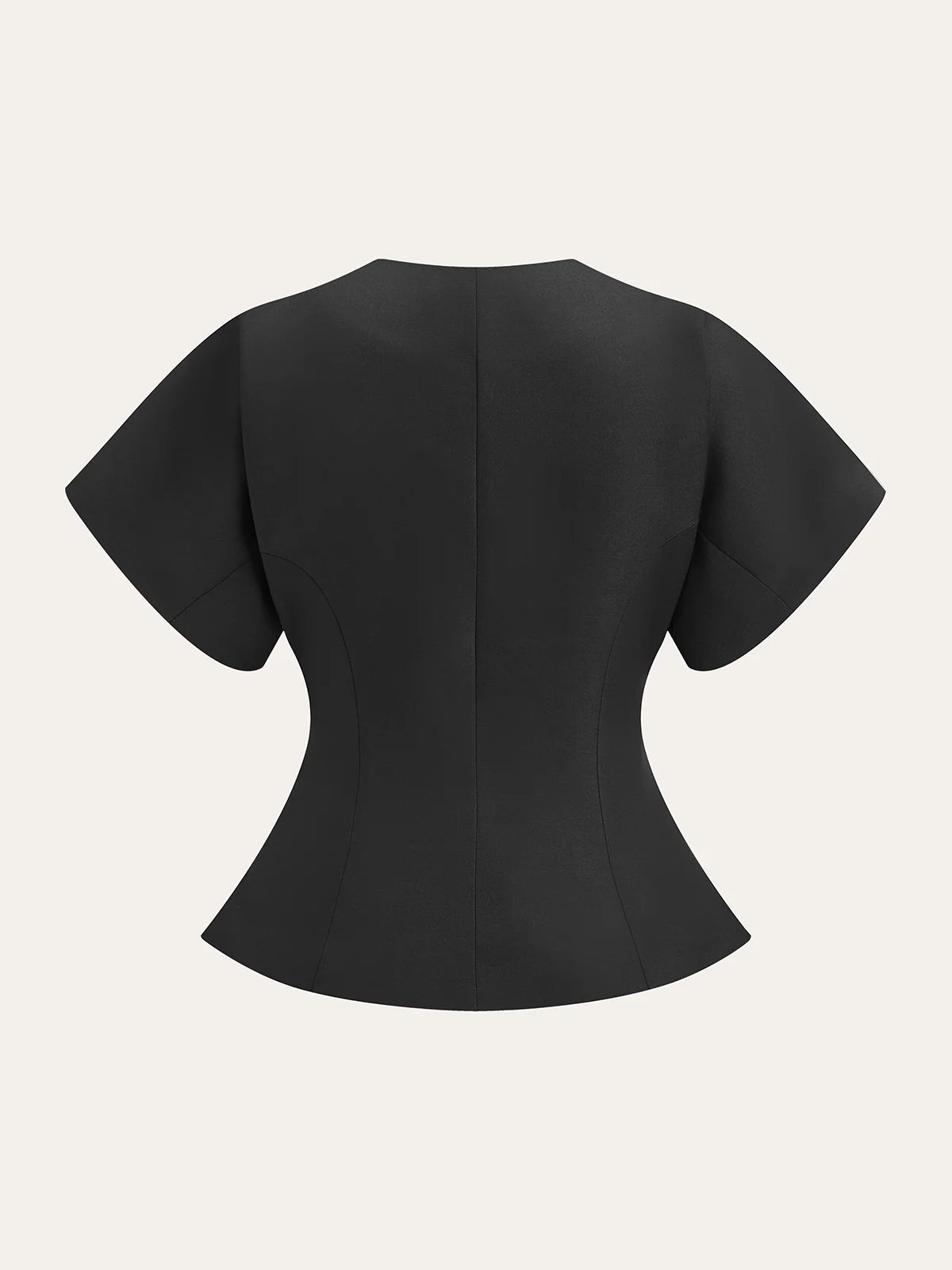V-Neck Peplum Top - Wholesalesil