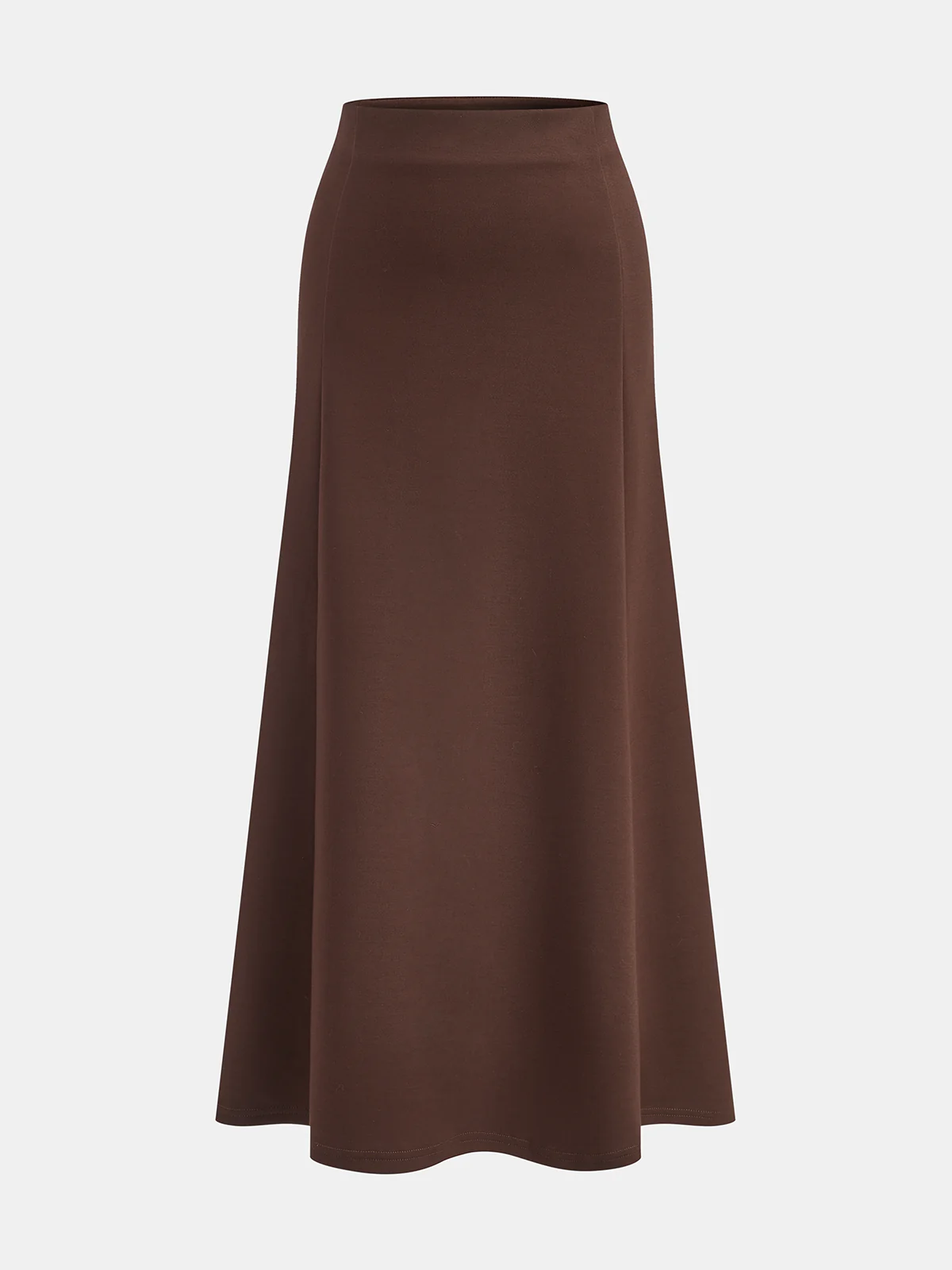 Wave-Hem Air-Layer Midi Skirt - Wholesalesil