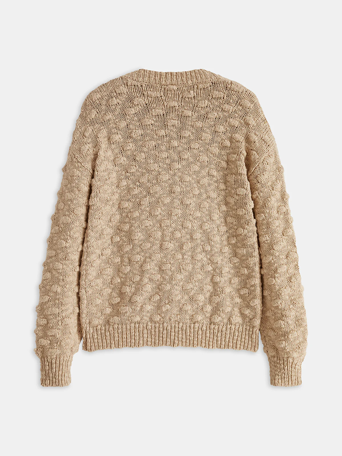 Bow Detail Textured Knit Cardigan - Wholesalesil