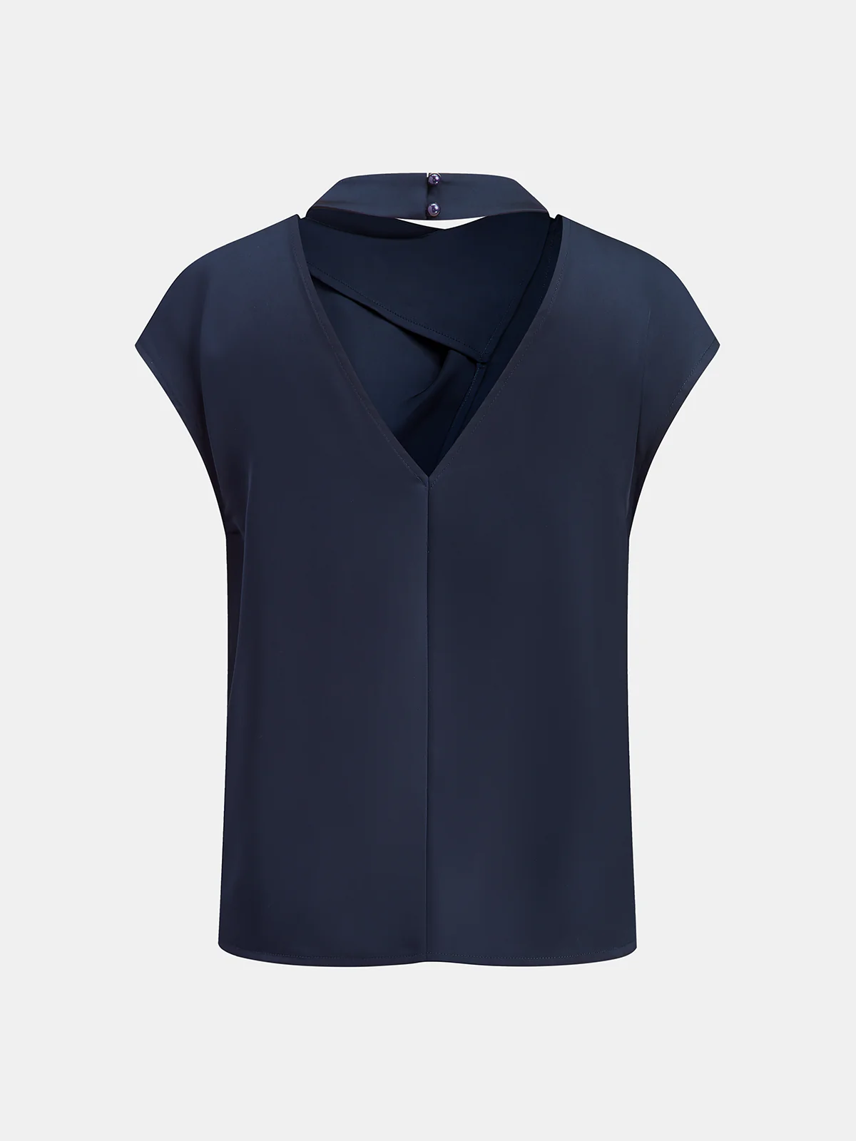 Cap Sleeve Backless Satin Top - Wholesalesil