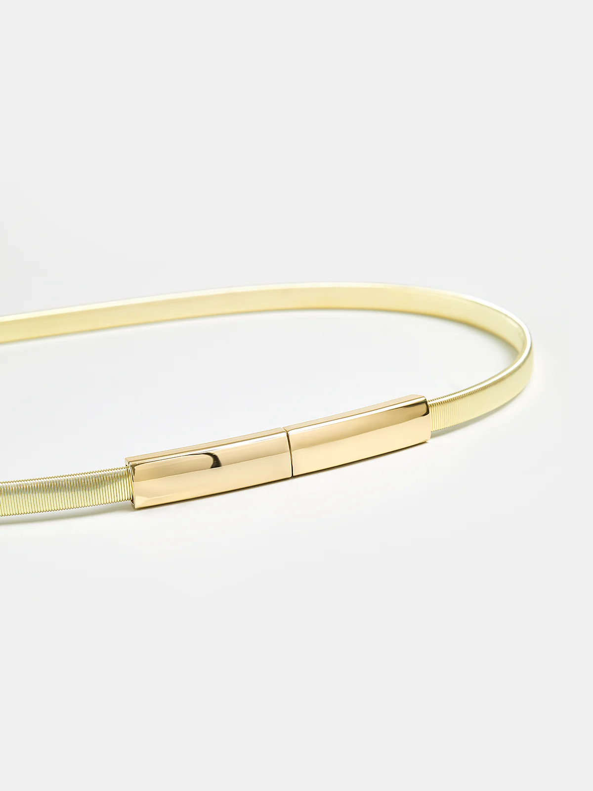 Alloy Buckle Elastic Waist Belt - Wholesalesil