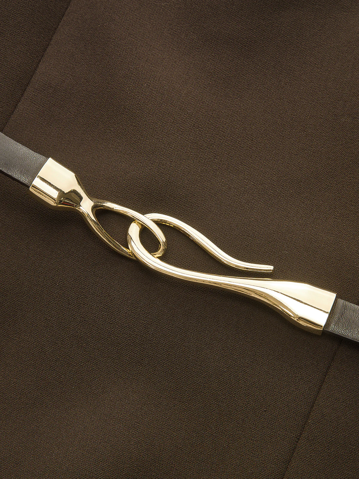 Belted V-Neck Tailored Dress - Wholesalesil