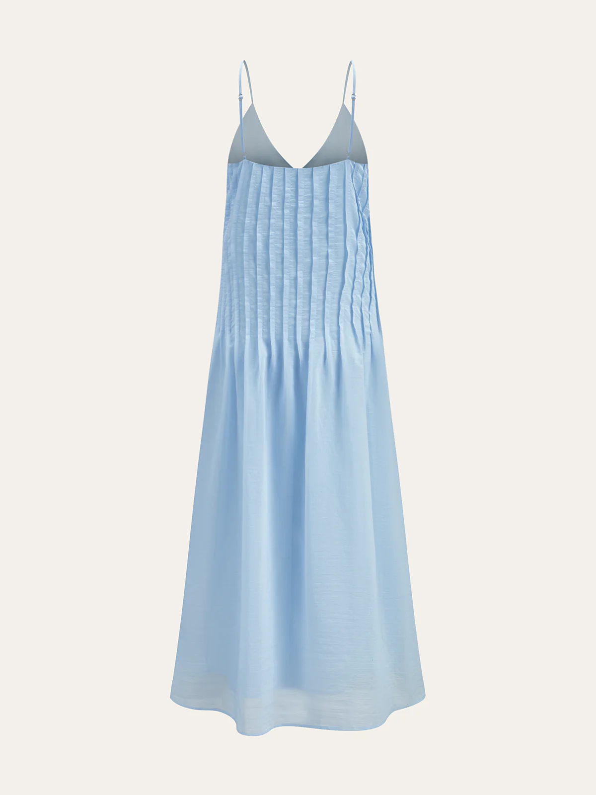 V-Neck Cami Pleated Maxi Dress - Wholesalesil