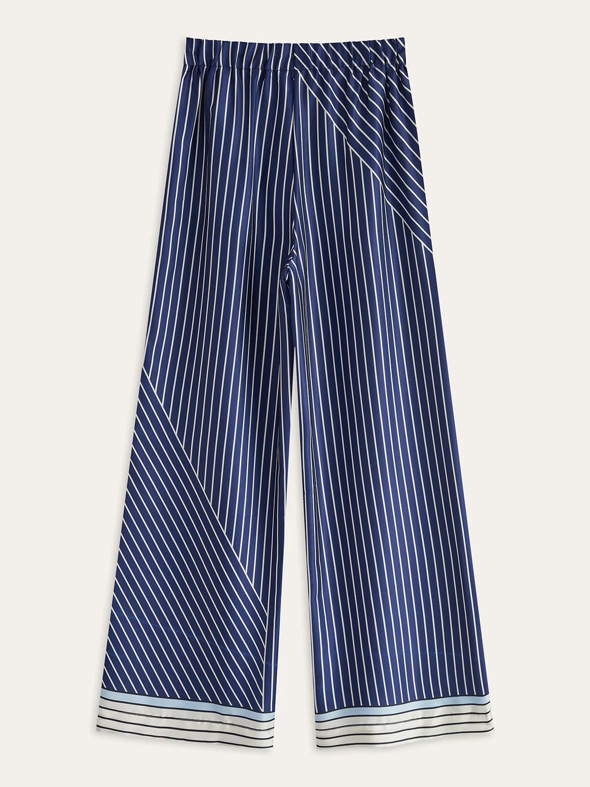 Asymmetrical Stripe Pants - Wholesalesil