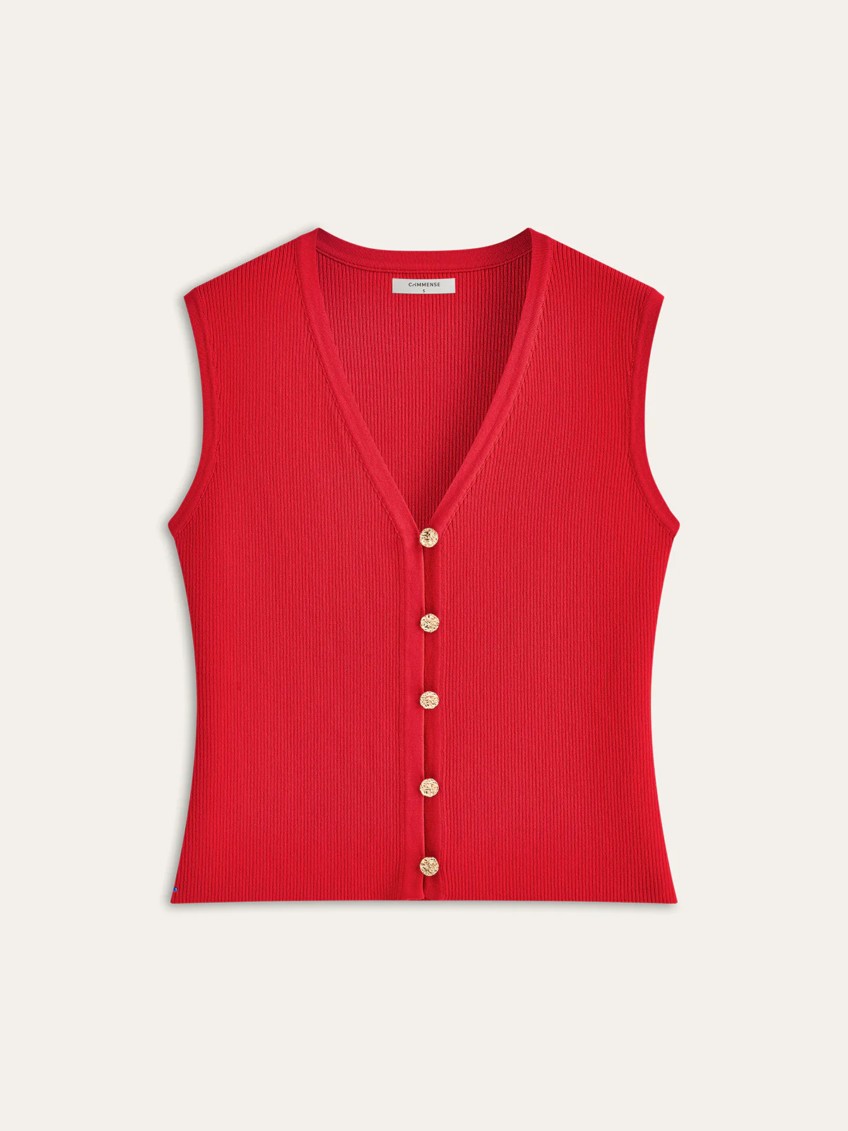 V-Neck Button Down Knitted Vest - Wholesalesil