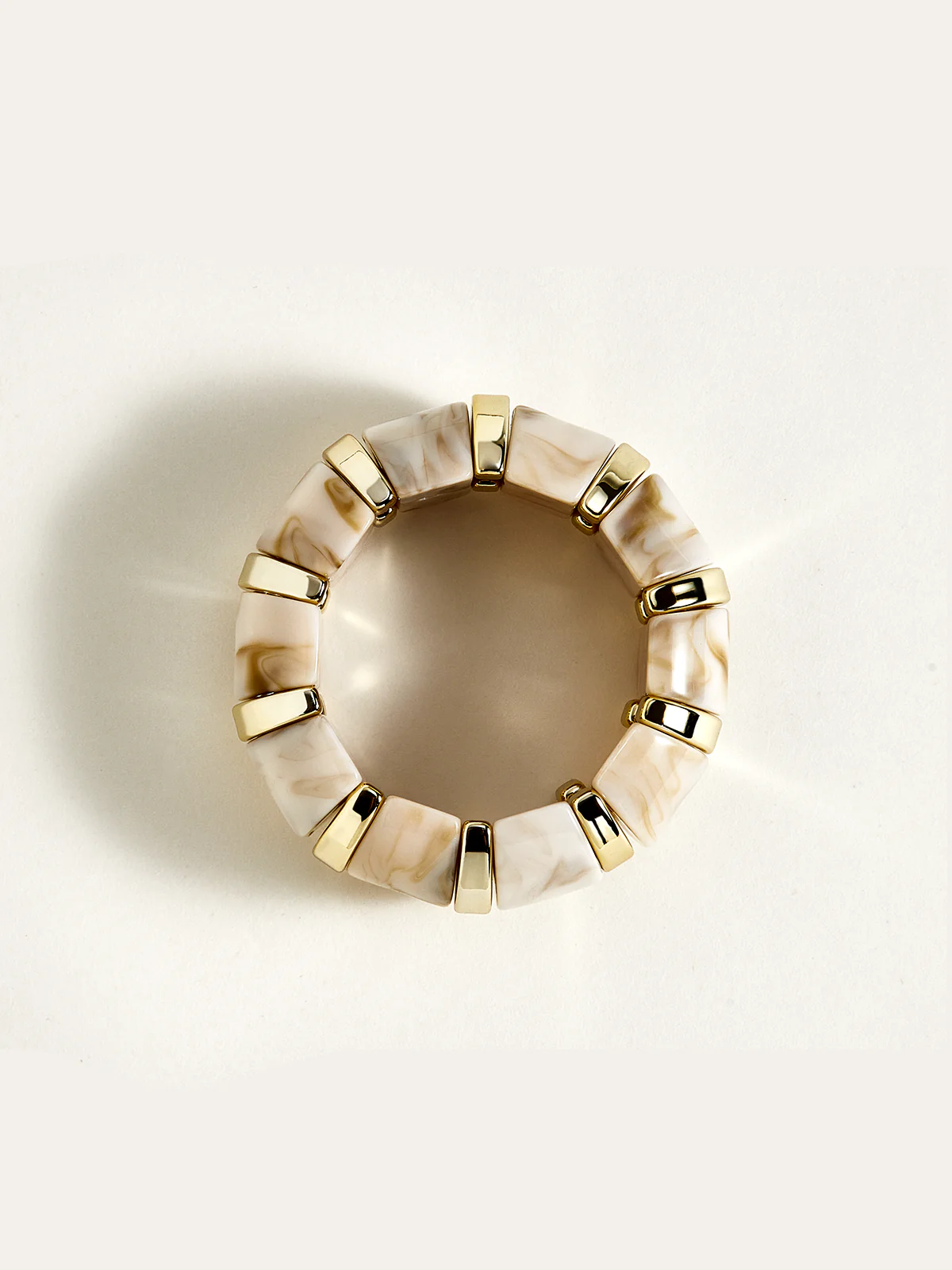 Marbled Resin and Golden Bracelet - Wholesalesil