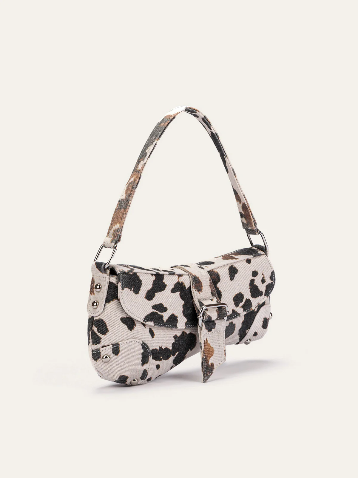 Animal Print Buckle Shoulder Bag - Wholesalesil