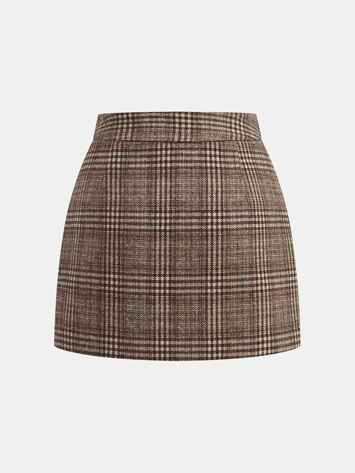 Plaid Tweed Mini Skirt - Wholesalesil