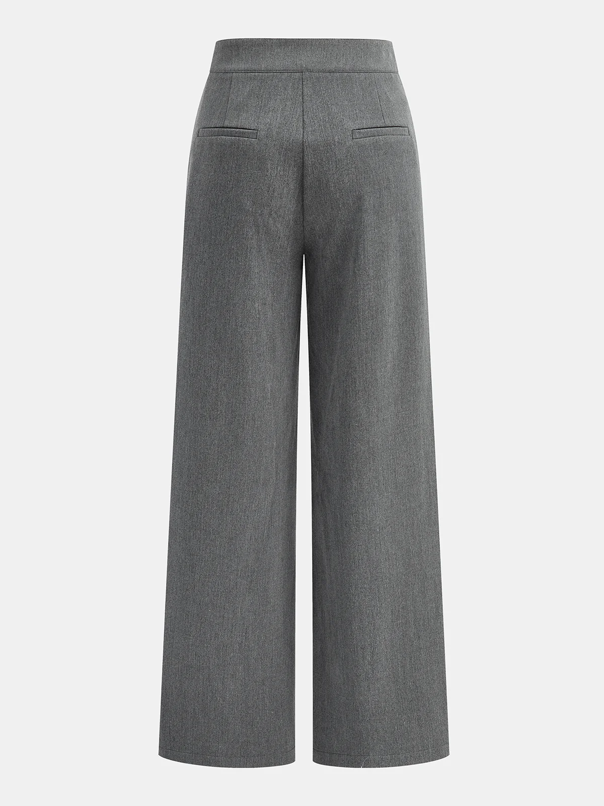 Metal Detail Wide-Leg Pants - Wholesalesil