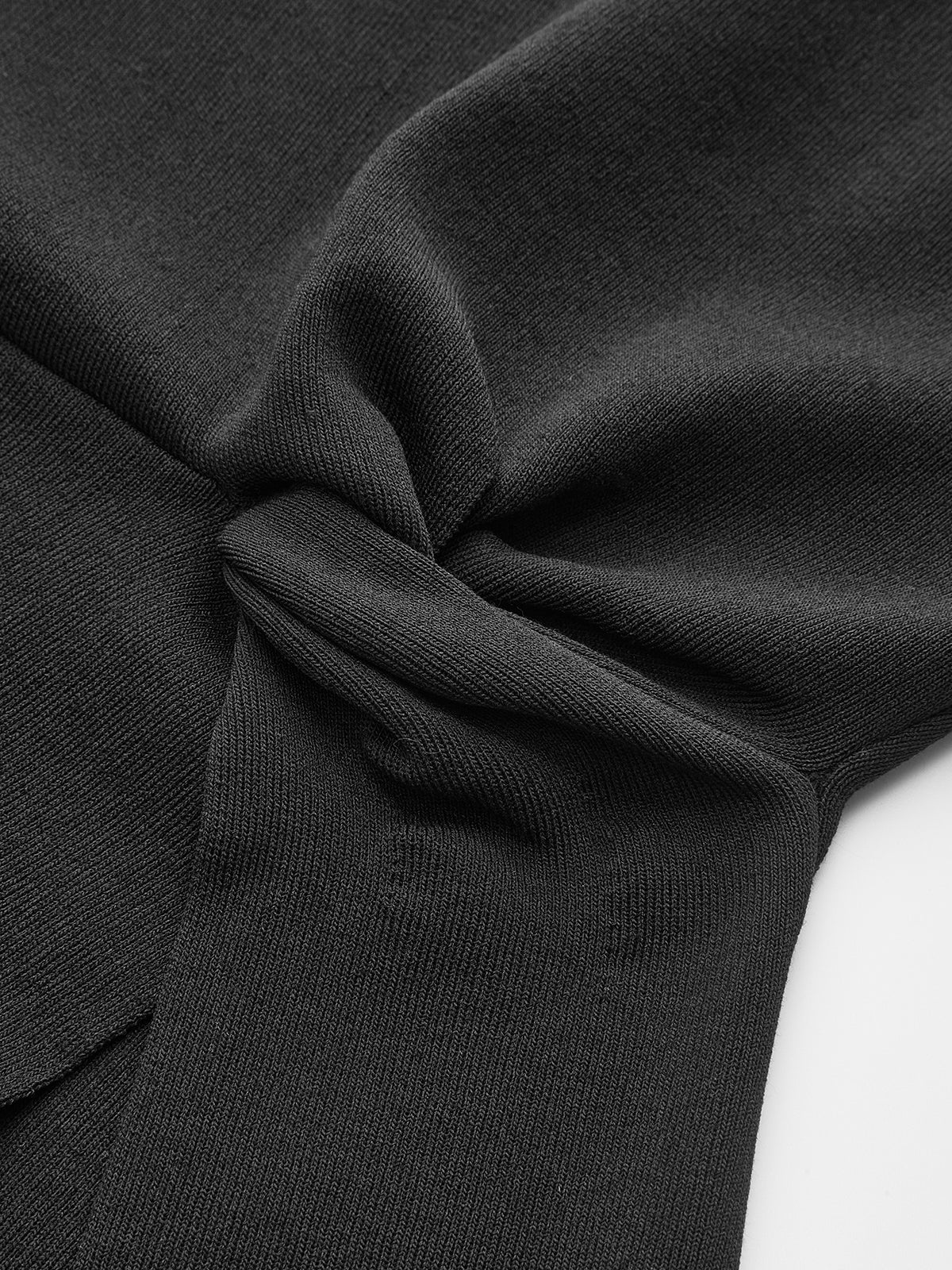 Asymmetric Hem Twist Detail Sleeveless Top - Wholesalesil