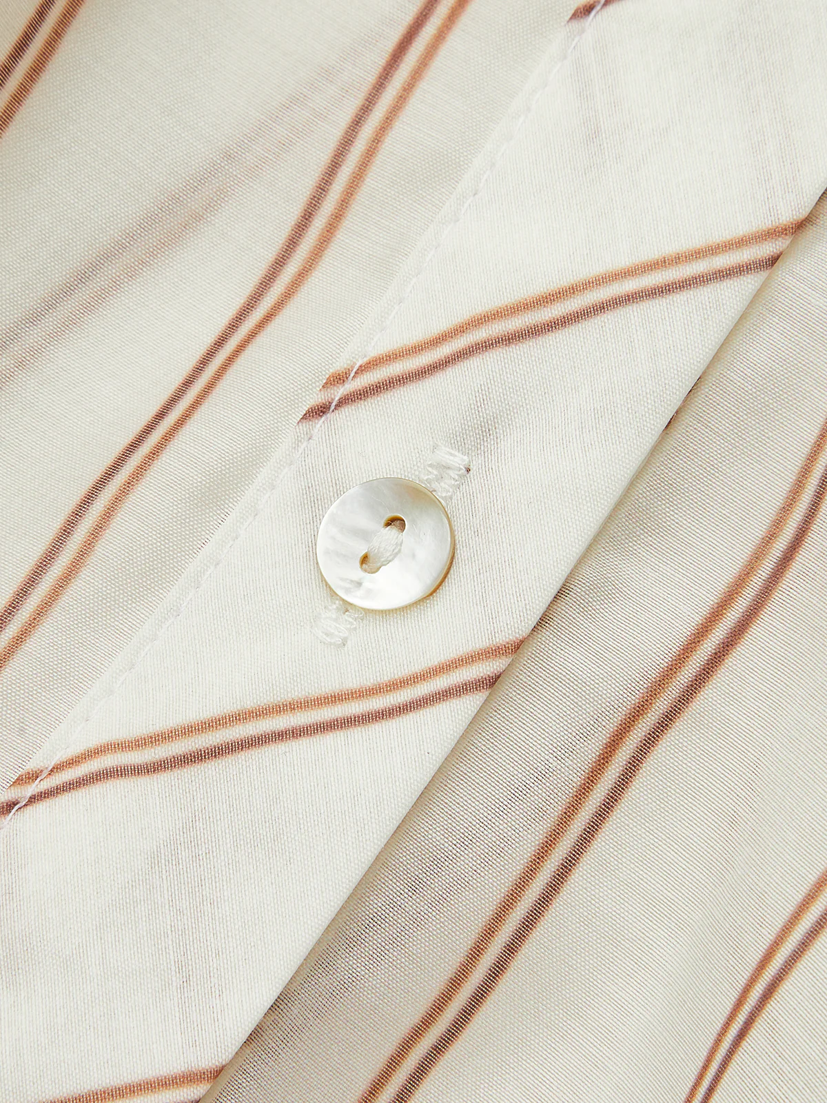 Stripe Cropped Shirt (Semi-Sheer) - Wholesalesil