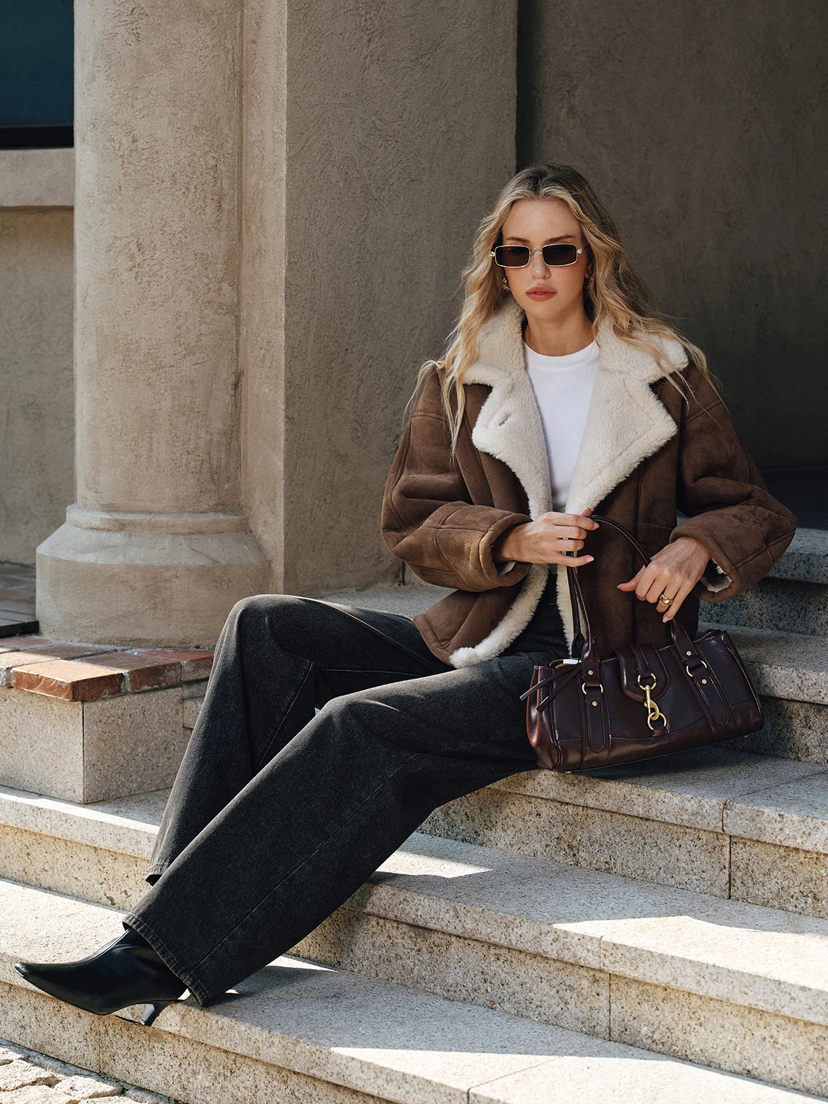 Fleece Lined Lapel Coat - Wholesalesil