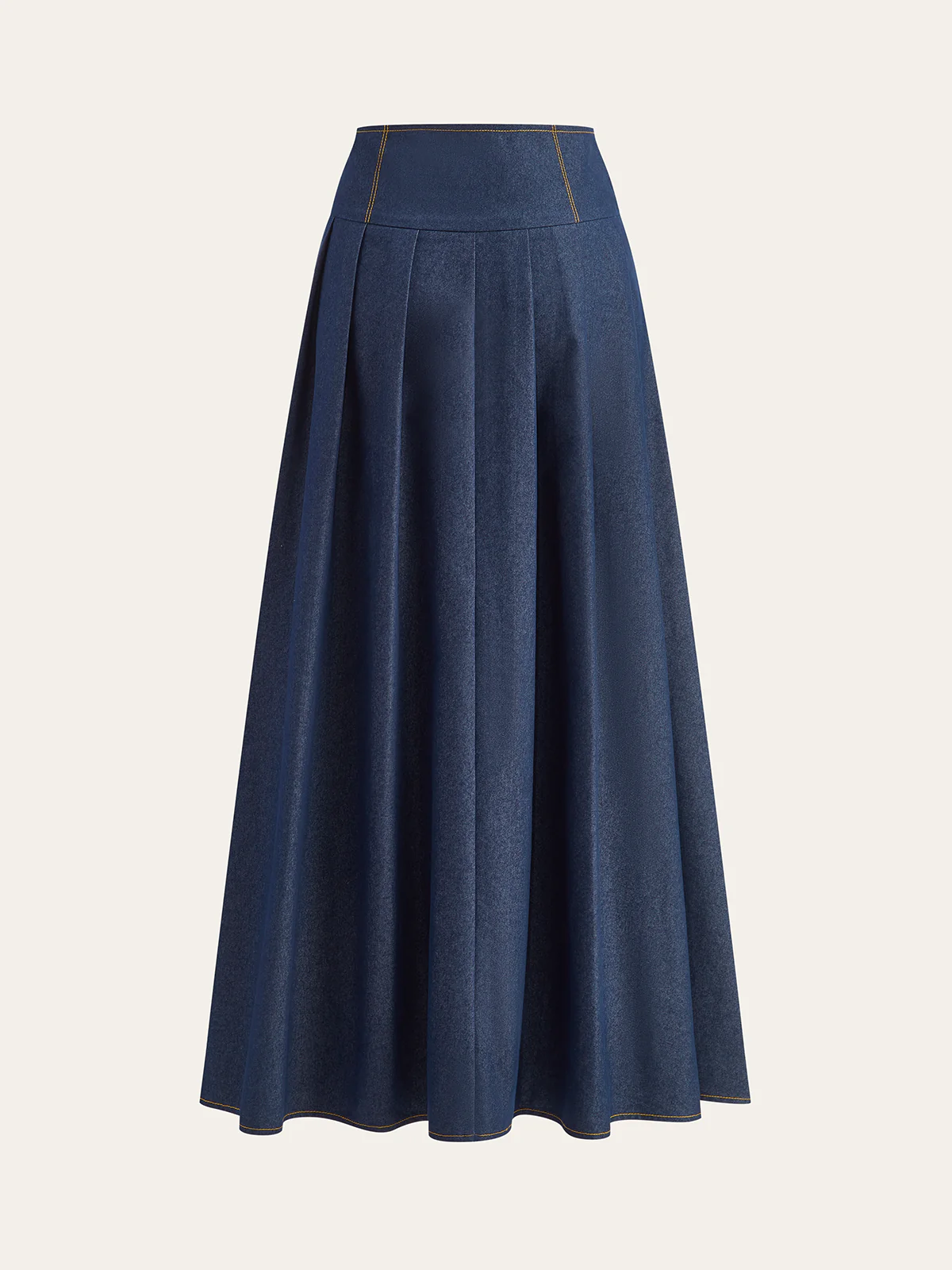 Metal Detail Pleated Maxi Skirt - Wholesalesil