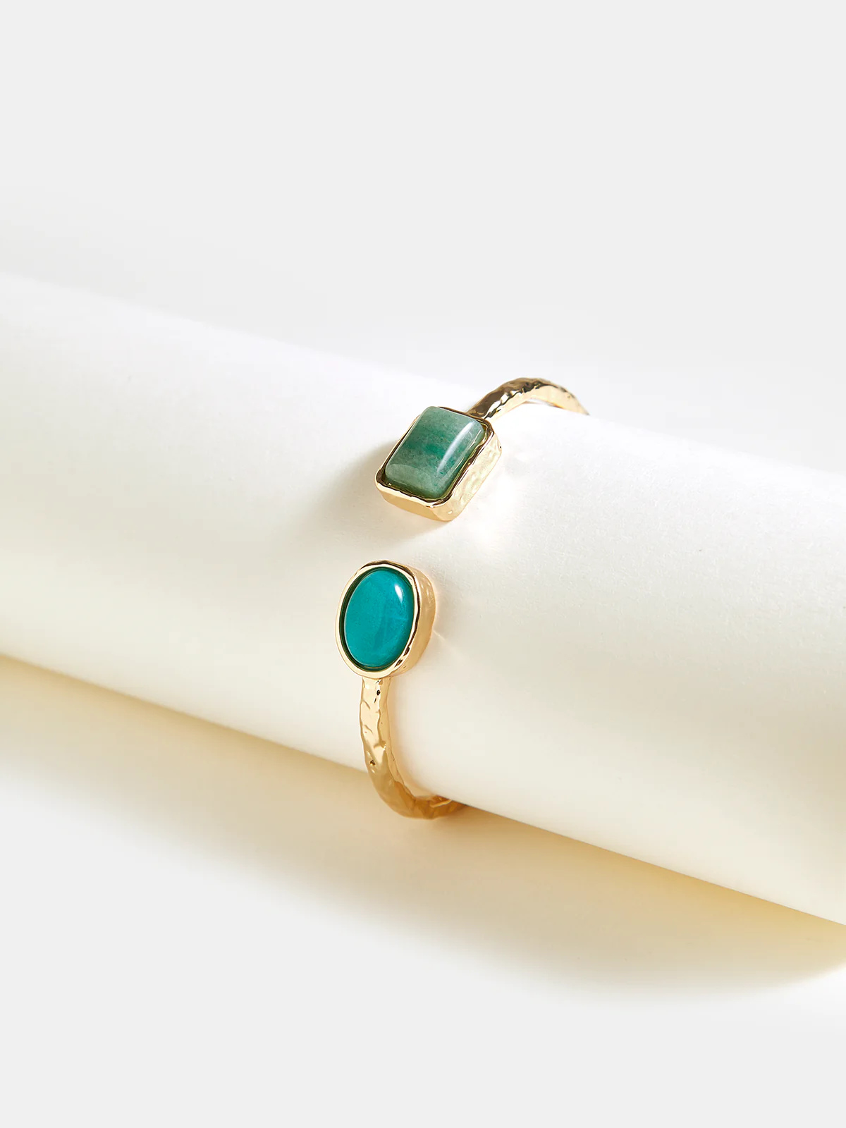 Hammered Turquoise Bracelet - Wholesalesil