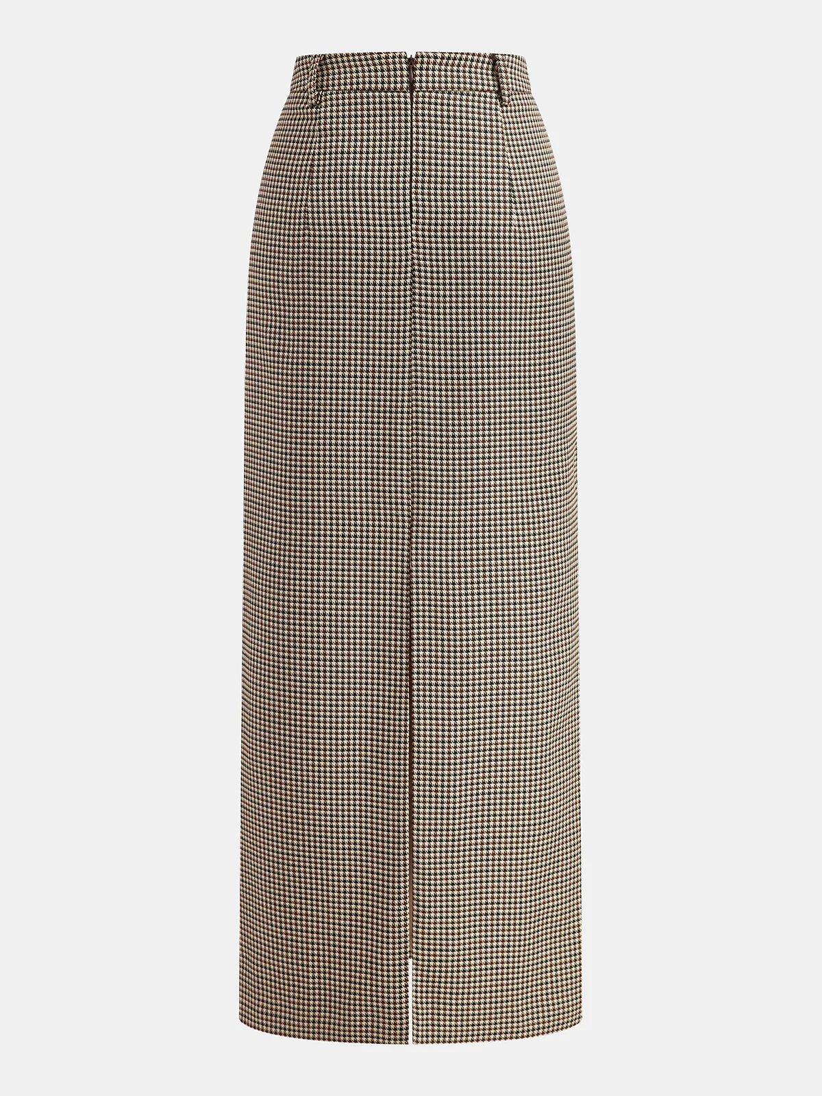 Houndstooth Midi Pencil Skirt - Wholesalesil
