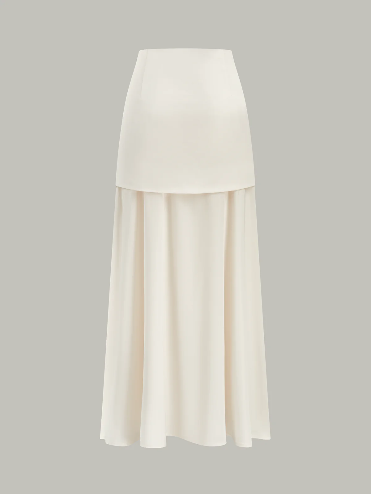 Layered Satin Maxi Skirt - Wholesalesil