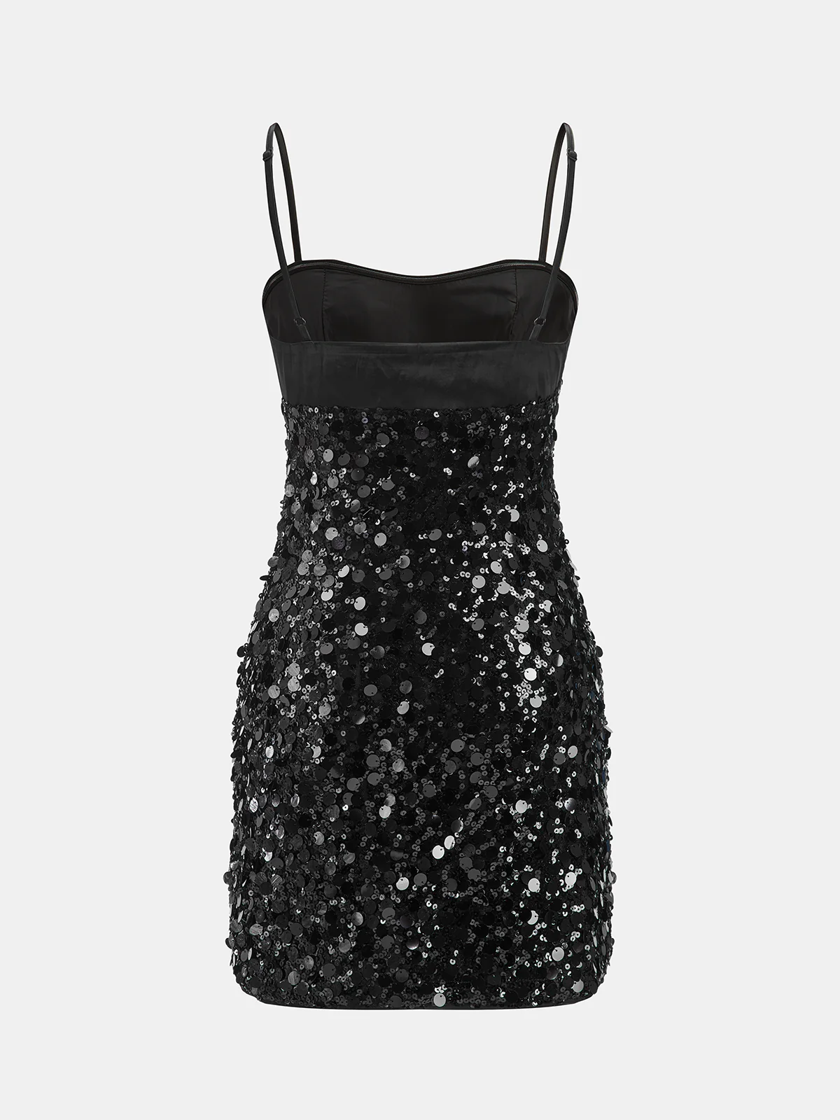 Satin Panel Sequin Cami Mini Dress - Wholesalesil