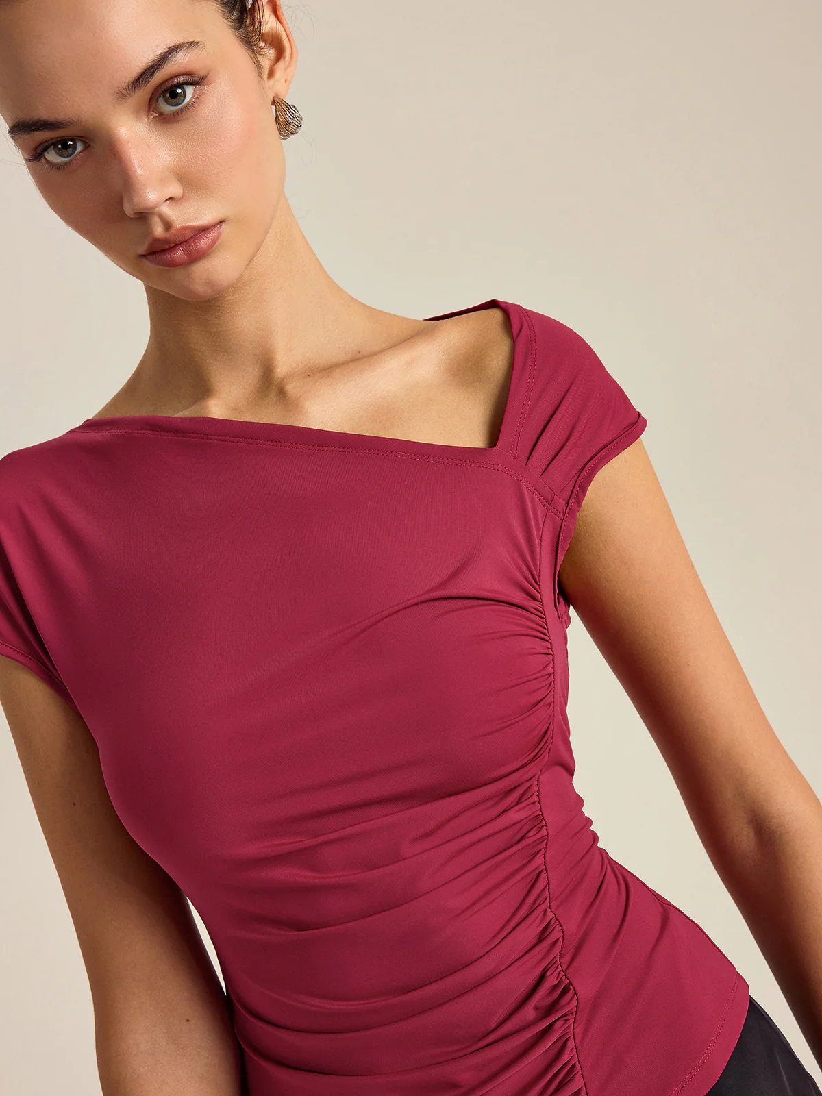 Asymmetrical Design Top - Wholesalesil