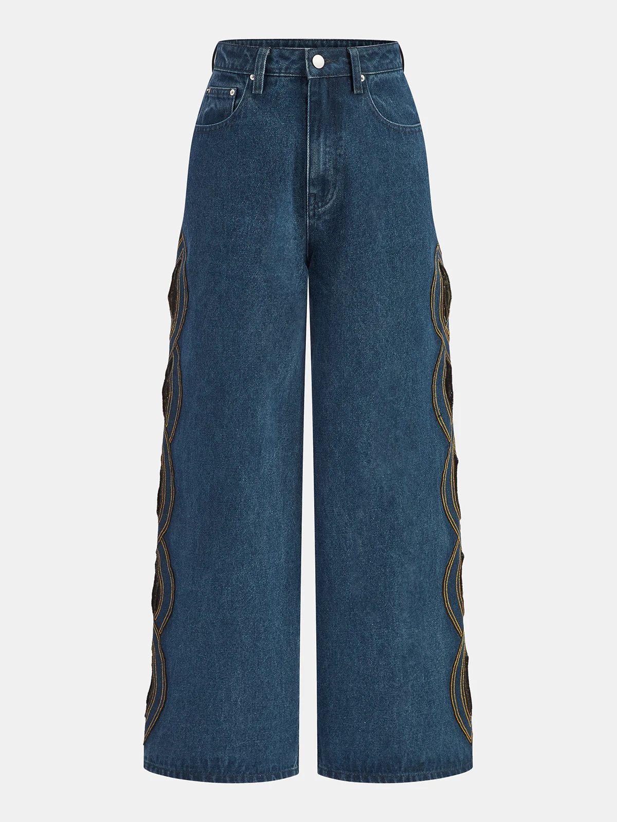 Irregular Cut-out Jeans - Wholesalesil