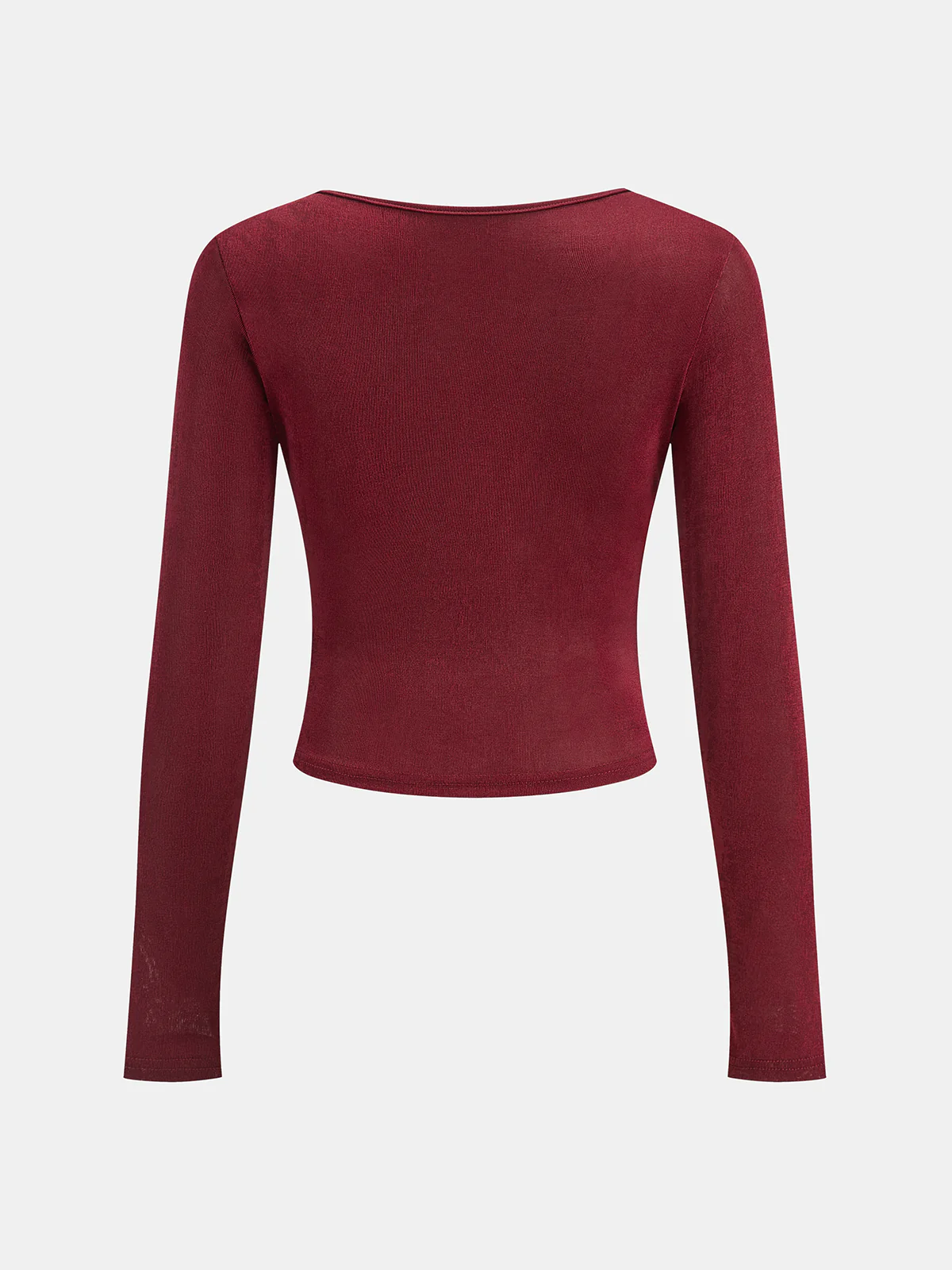 Draped Cowl Neck Long Sleeve T-Shirt - Wholesalesil