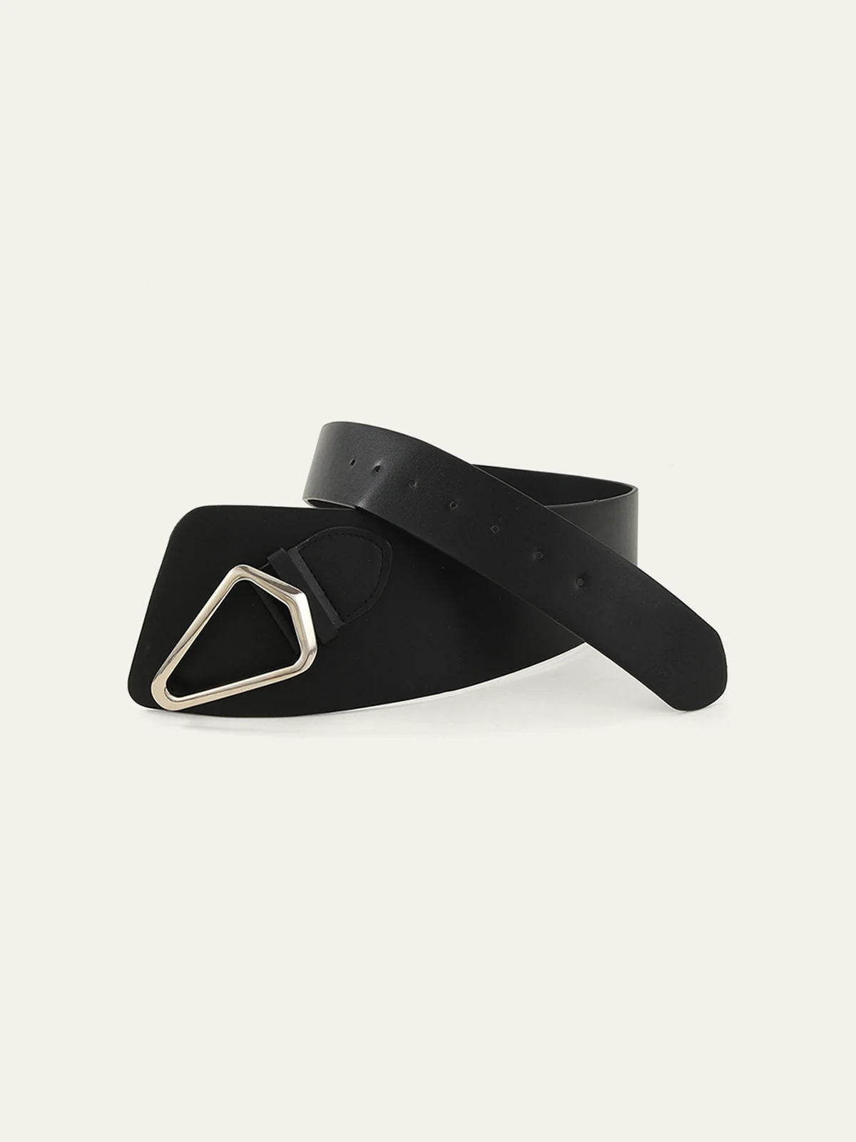 Triangle Buckle Irregular Wide Belt - Wholesalesil