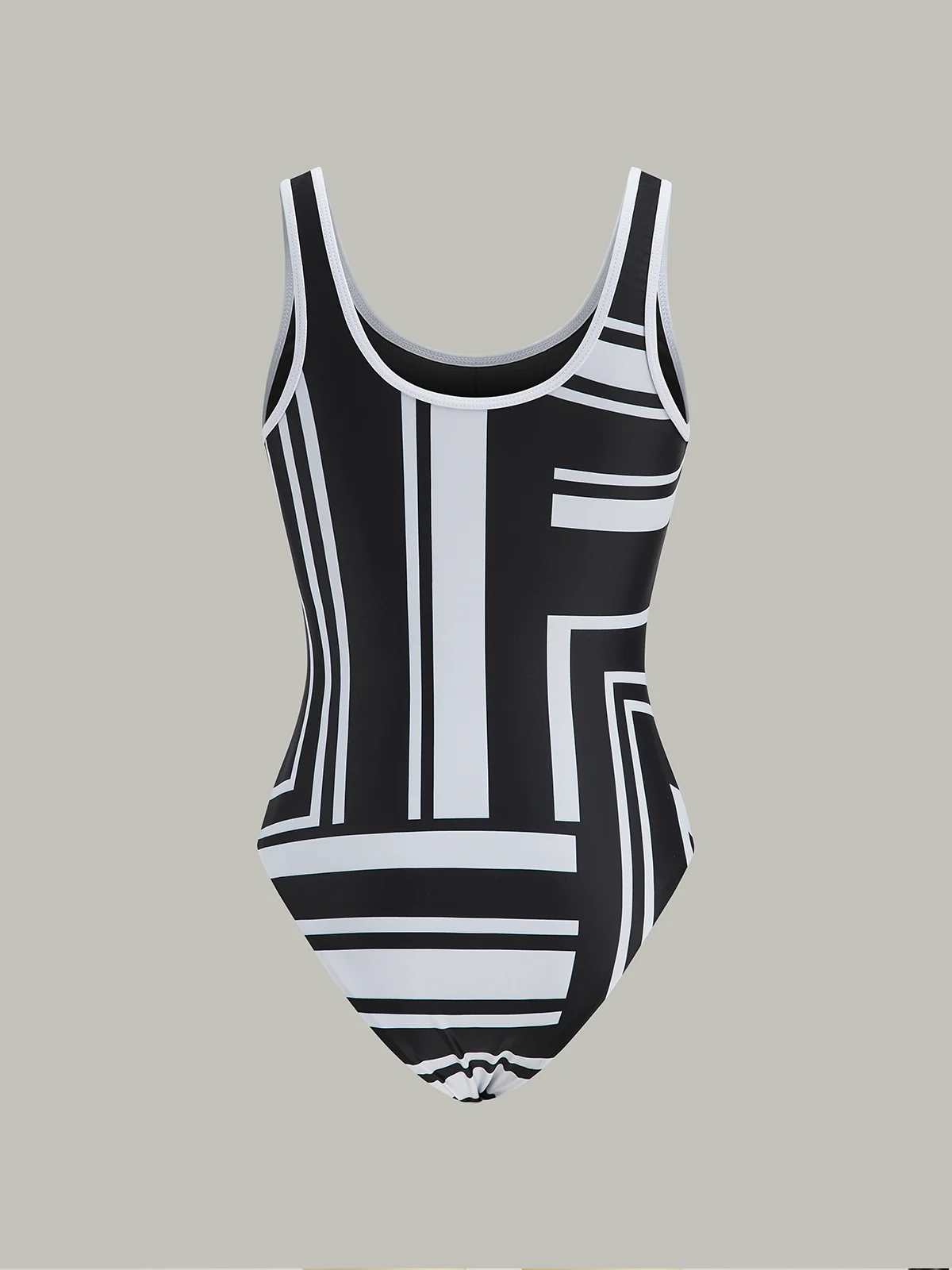 Geometric Print One-Piece Swimsuit - Wholesalesil