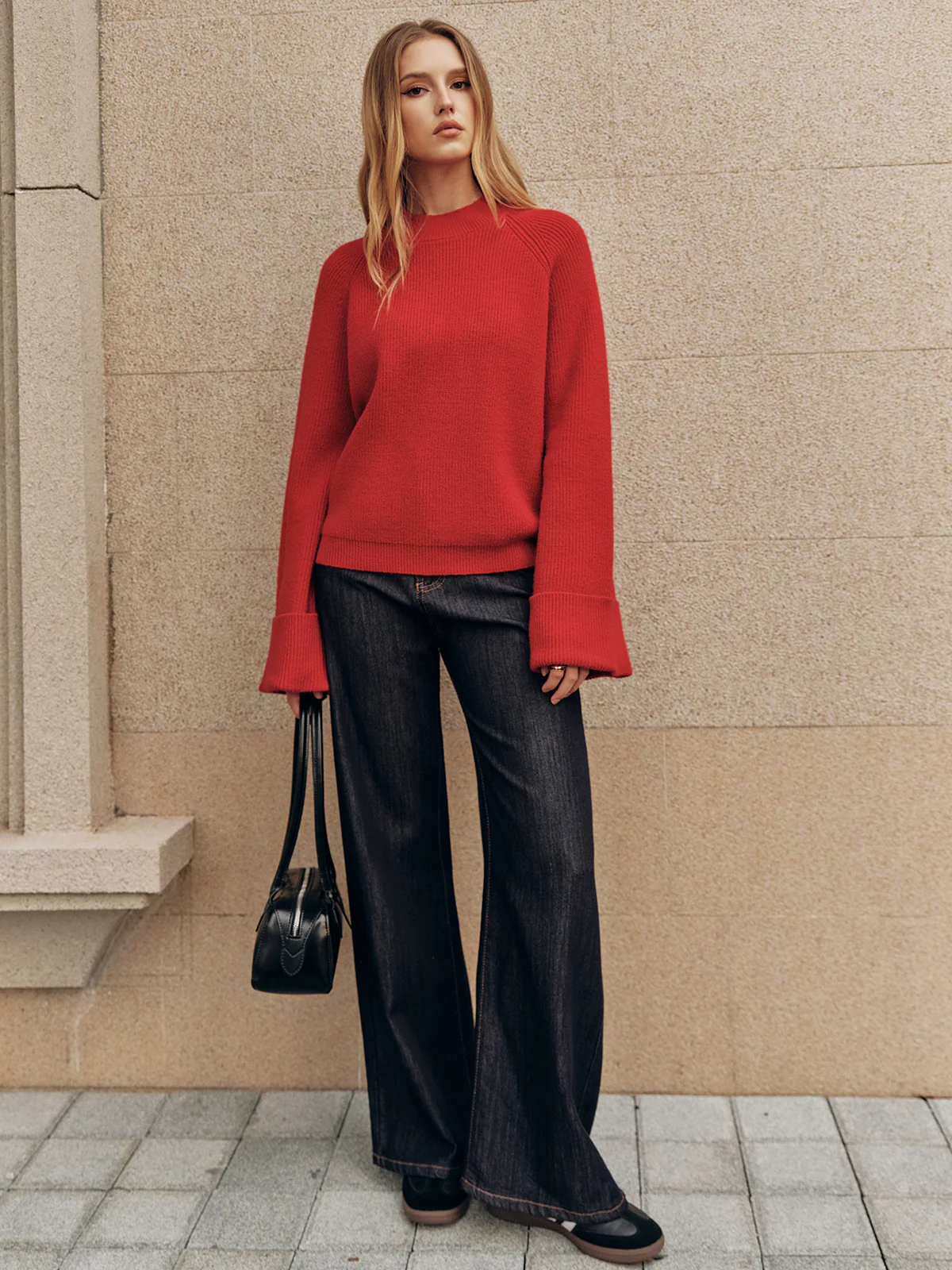 Mid-Waist Wide-Leg Jeans - Wholesalesil