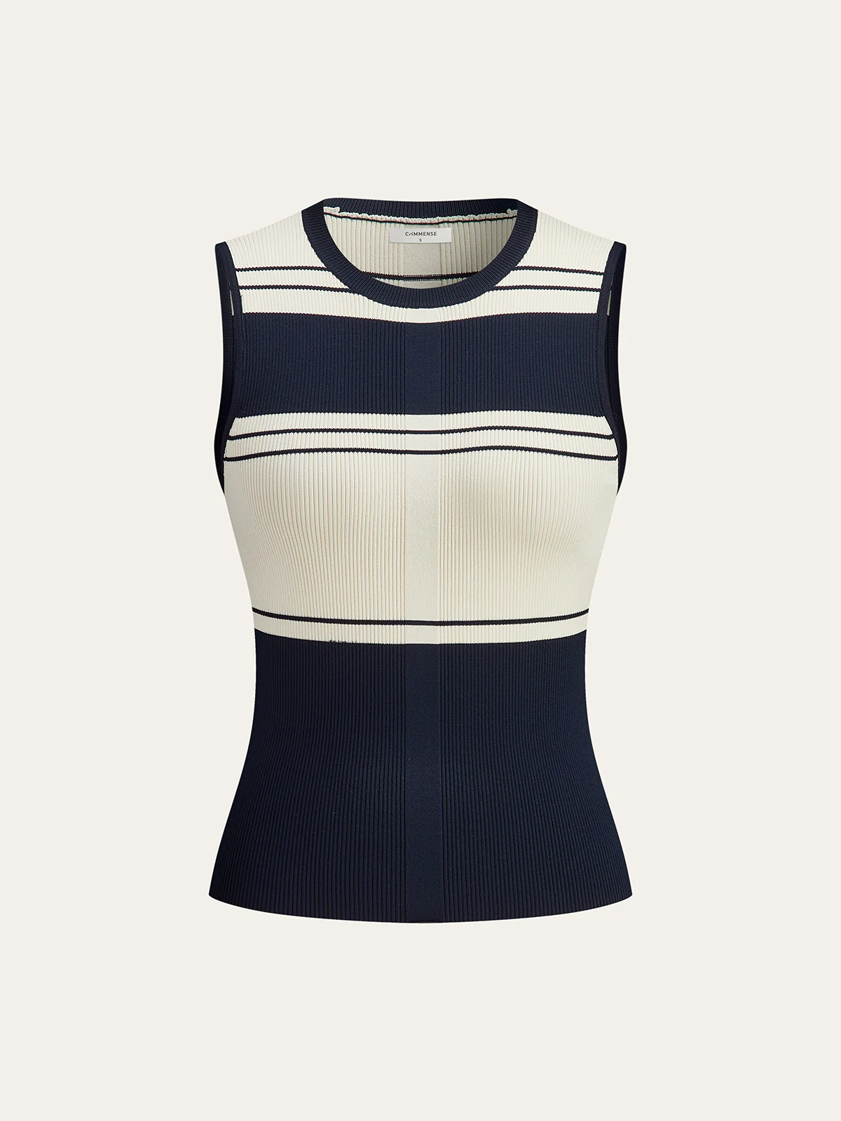 Contrast Color Striped Knit Top - Wholesalesil