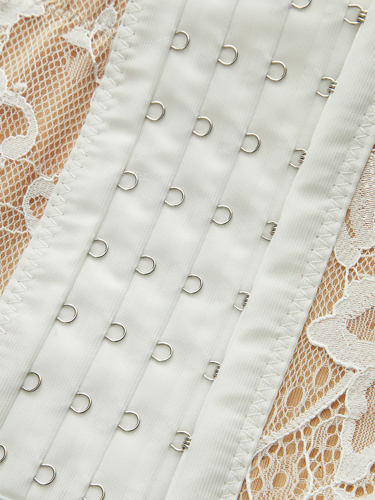 Semi-Sheer Lace-Trimmed Corset Top - Wholesalesil